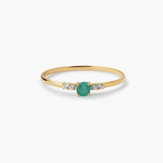 Anillo de oro 18K esmeralda