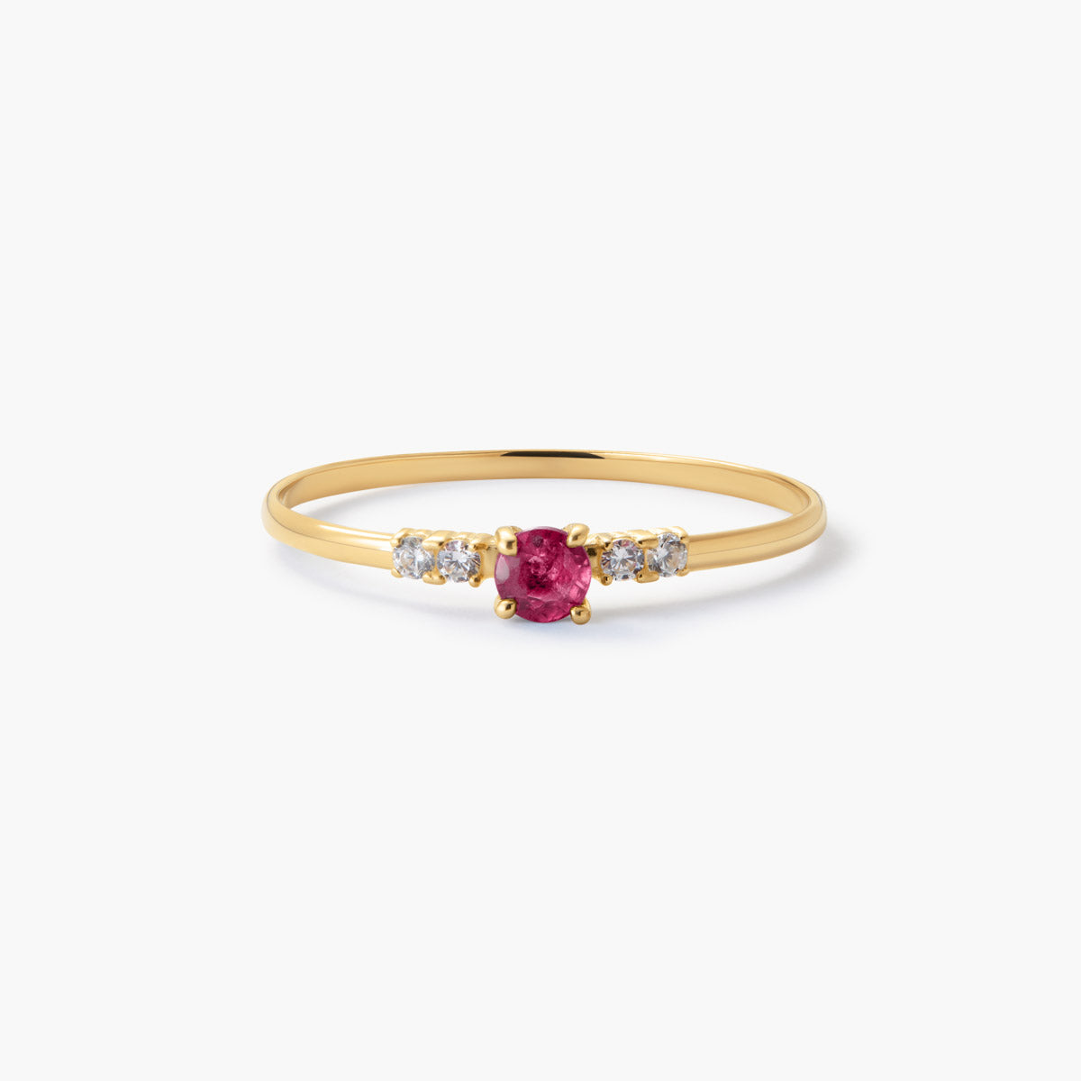Anillo de oro 18K rubí