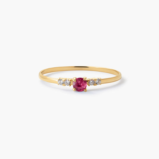 Anillo de oro 18K rubí