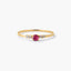 Anillo de oro 18K rubí