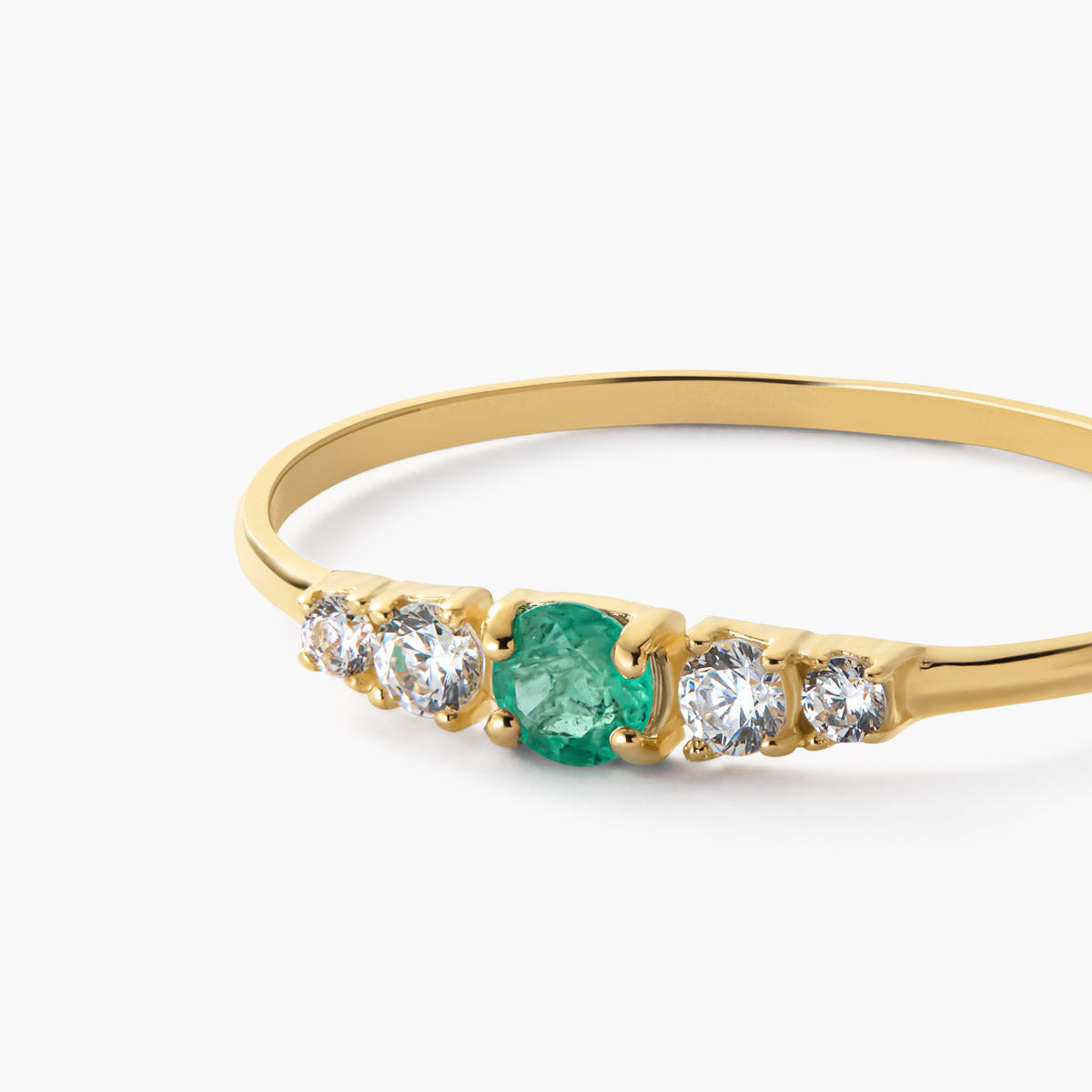 Anillo de oro 18K esmeralda