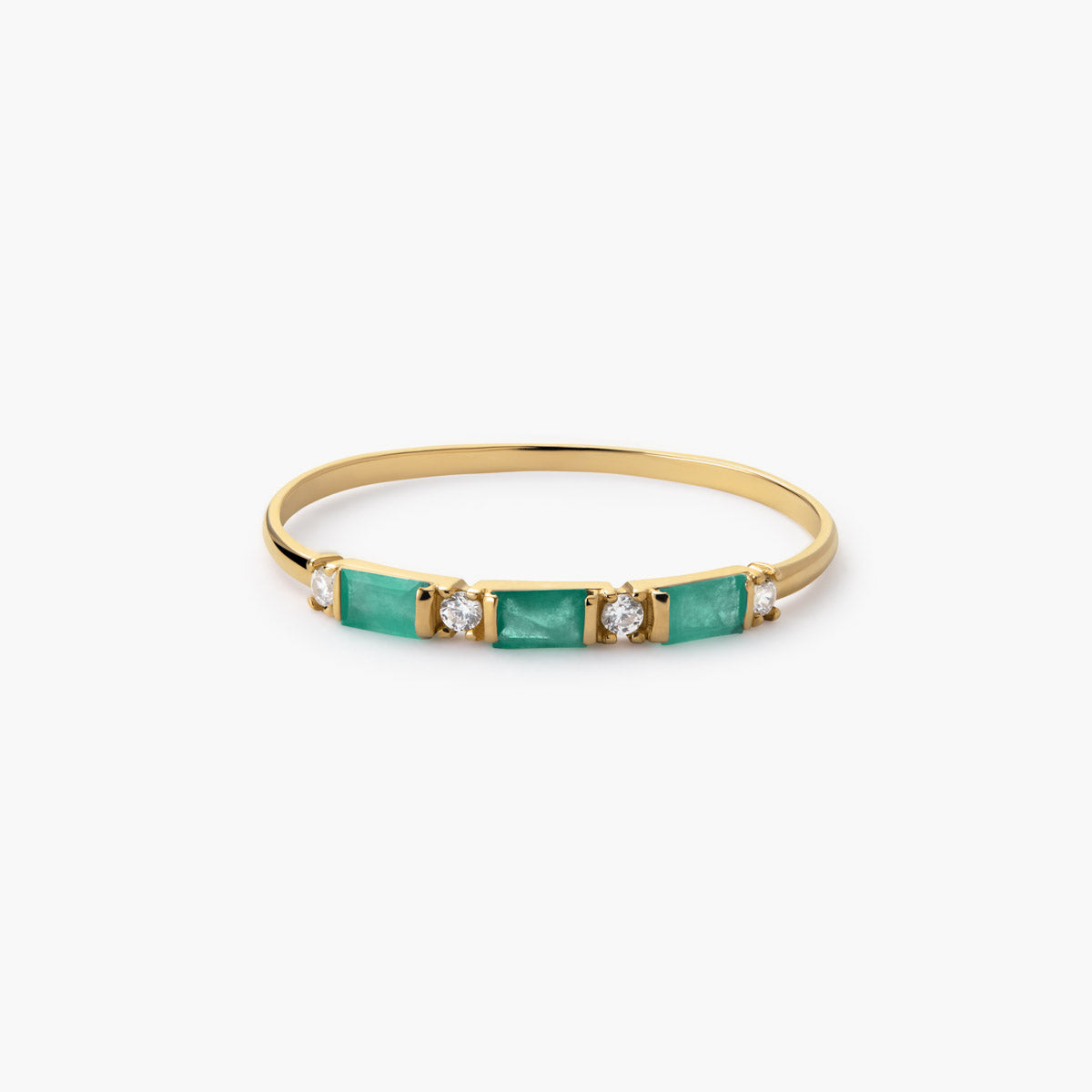 Anillo de oro 18K esmeralda