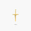 Cruz Cristo plana de oro 18K 30 mm