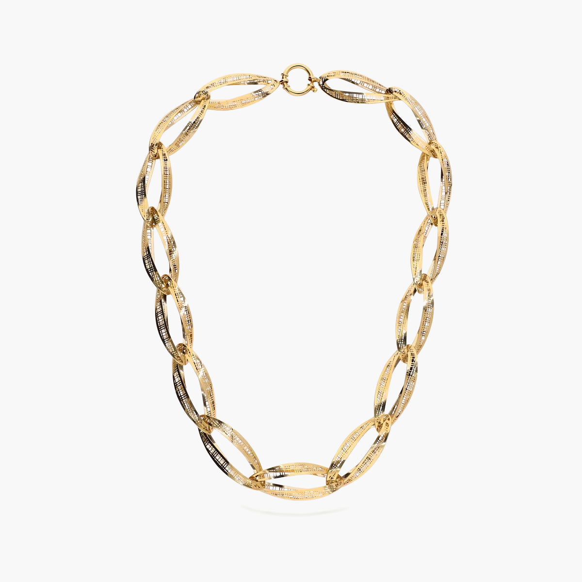Gargantilla de oro 18K 48 cm eslabón oval