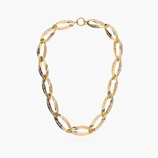 Gargantilla de oro 18K 48 cm eslabón oval