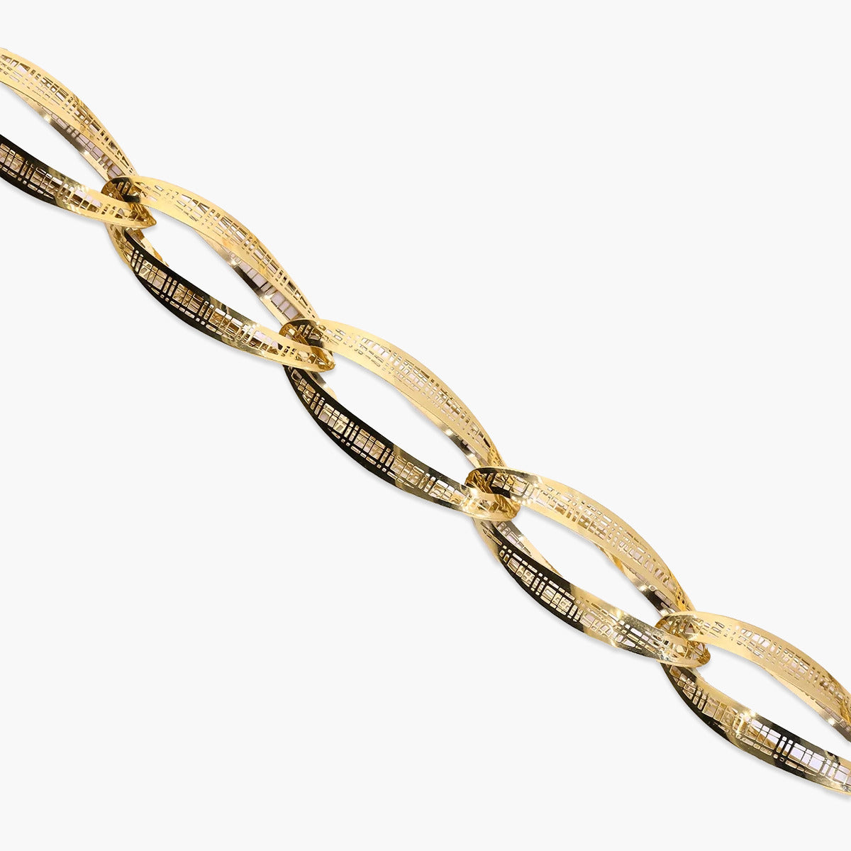 Gargantilla de oro 18K 48 cm eslabón oval