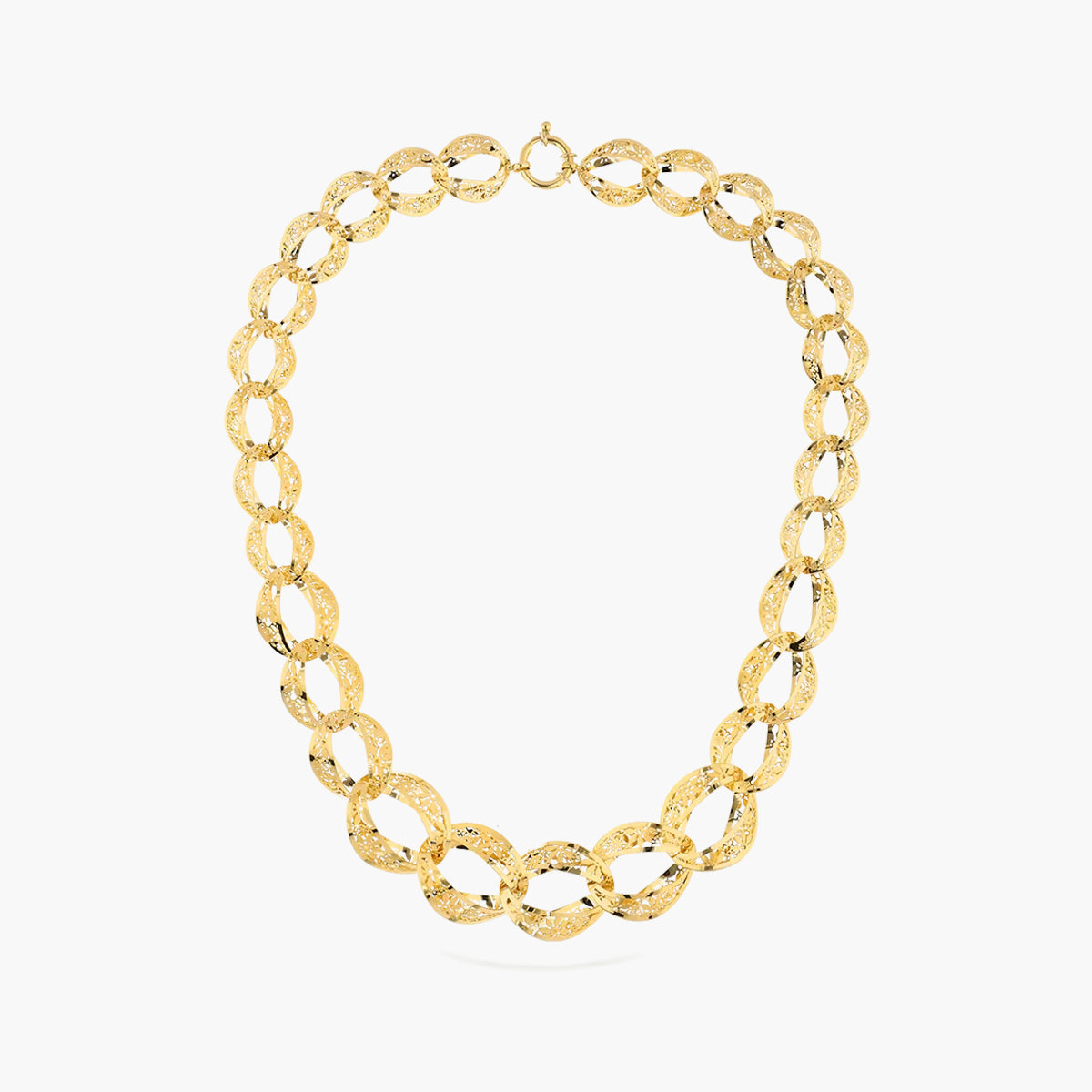 Gargantilla de oro 18K 45 cm eslabón oval