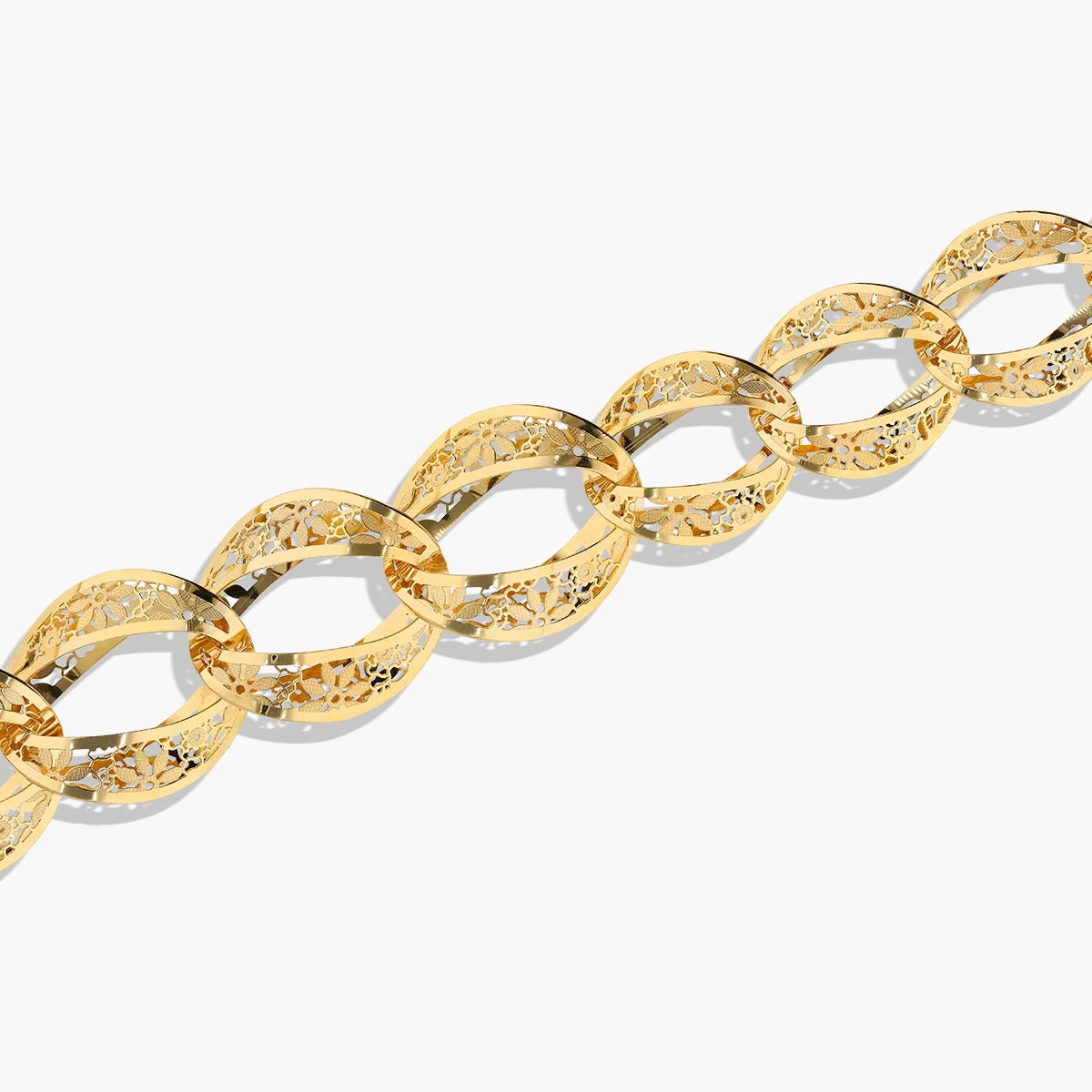 Gargantilla de oro 18K 45 cm eslabón oval