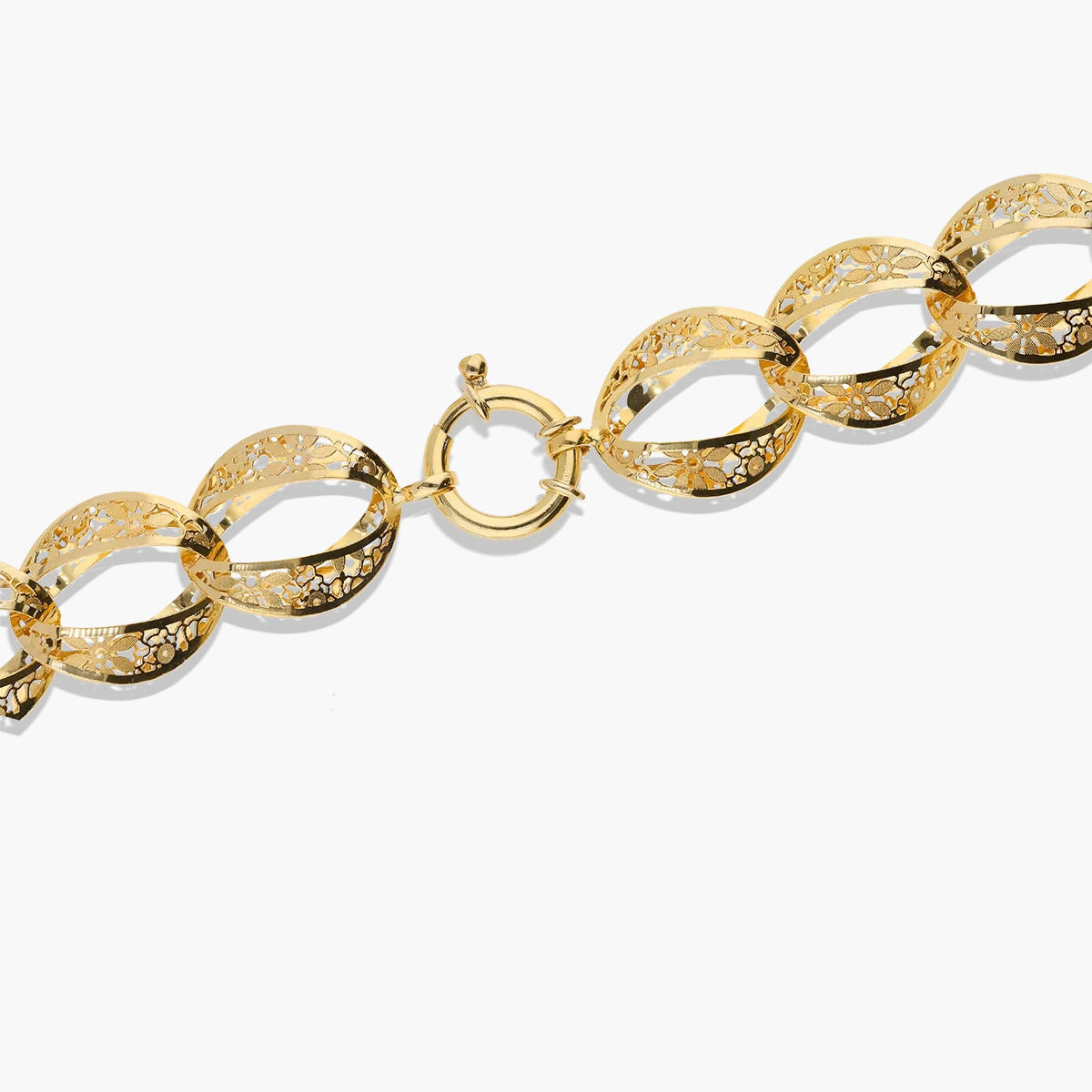 Gargantilla de oro 18K 45 cm eslabón oval