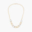 Gargantilla de oro bicolor 18K 45 cm anillas