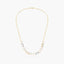 Gargantilla de oro bicolor 18K 45 cm anillas