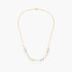 Gargantilla de oro bicolor 18K 45 cm anillas