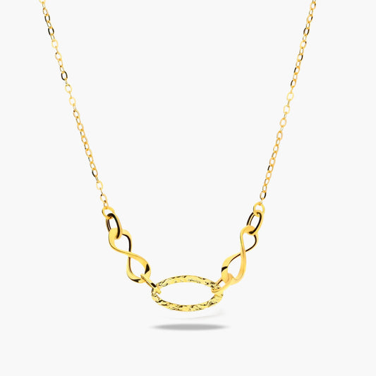 Gargantilla de oro 18K 45 cm anillas