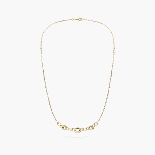 Gargantilla de oro 18K 45 cm anillas