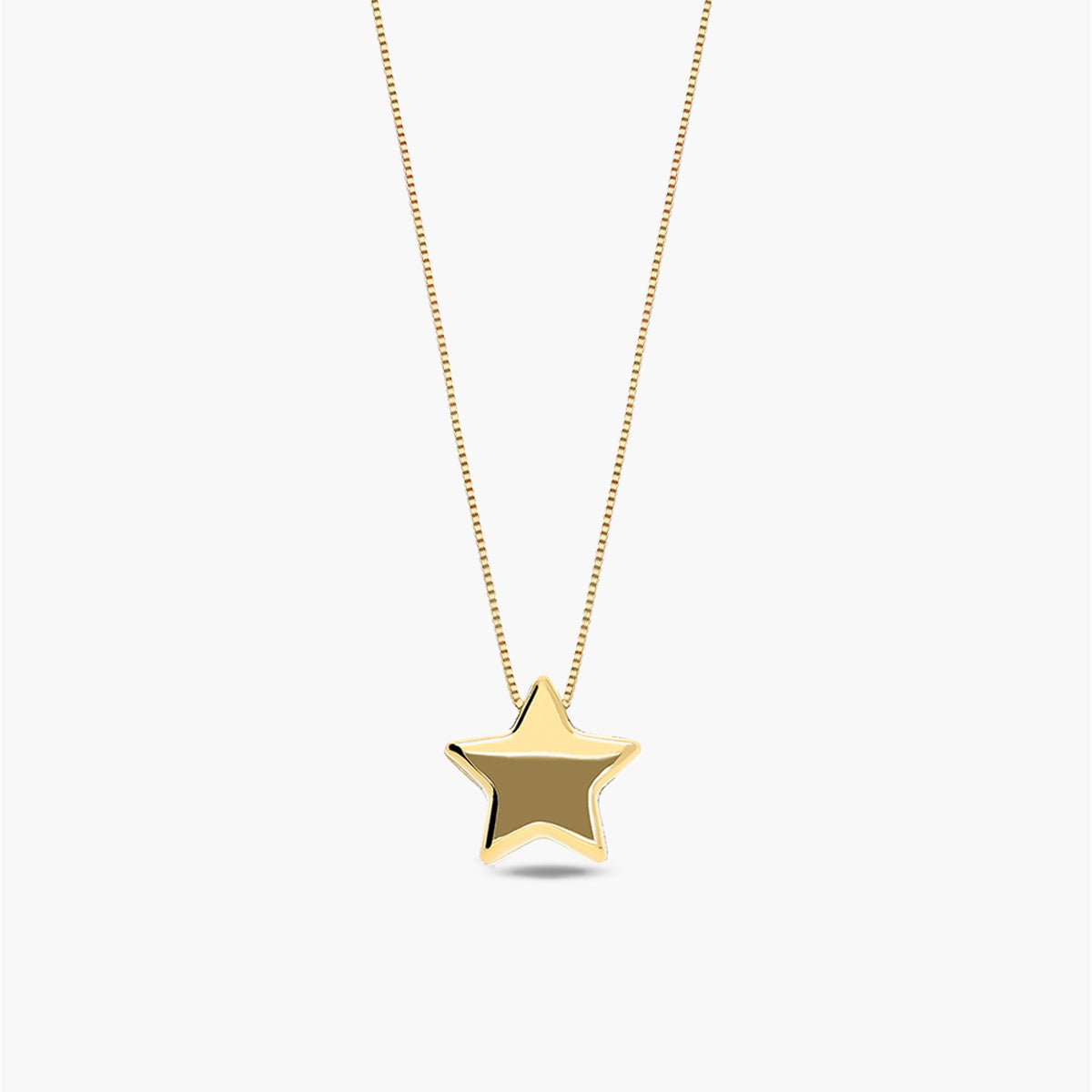Collar estrella de oro 18K 10 mm