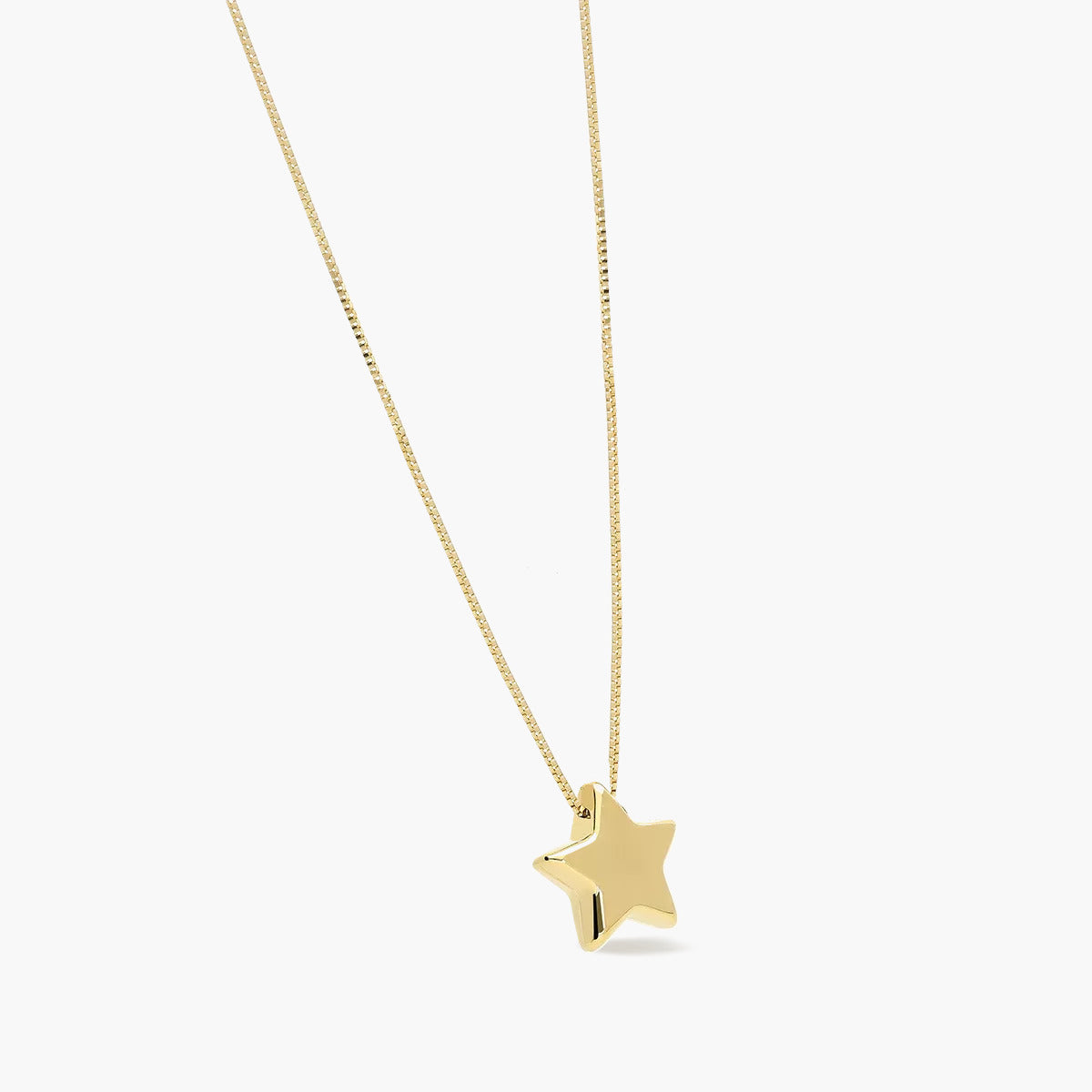 Collar estrella de oro 18K 10 mm
