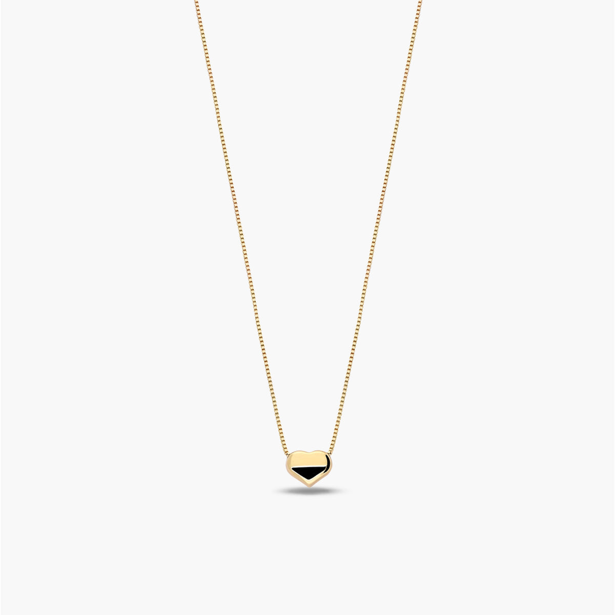 Collar corazón de oro 18K 6 mm