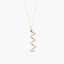 Collar espiral de oro bicolor 18K 30 mm