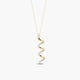 Collar espiral de oro bicolor 18K 30 mm