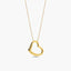 Collar silueta corazón de oro 18K 18 mm