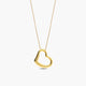 Collar silueta corazón de oro 18K 18 mm