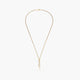 Gargantilla de oro 18K 45 cm cordón flecos