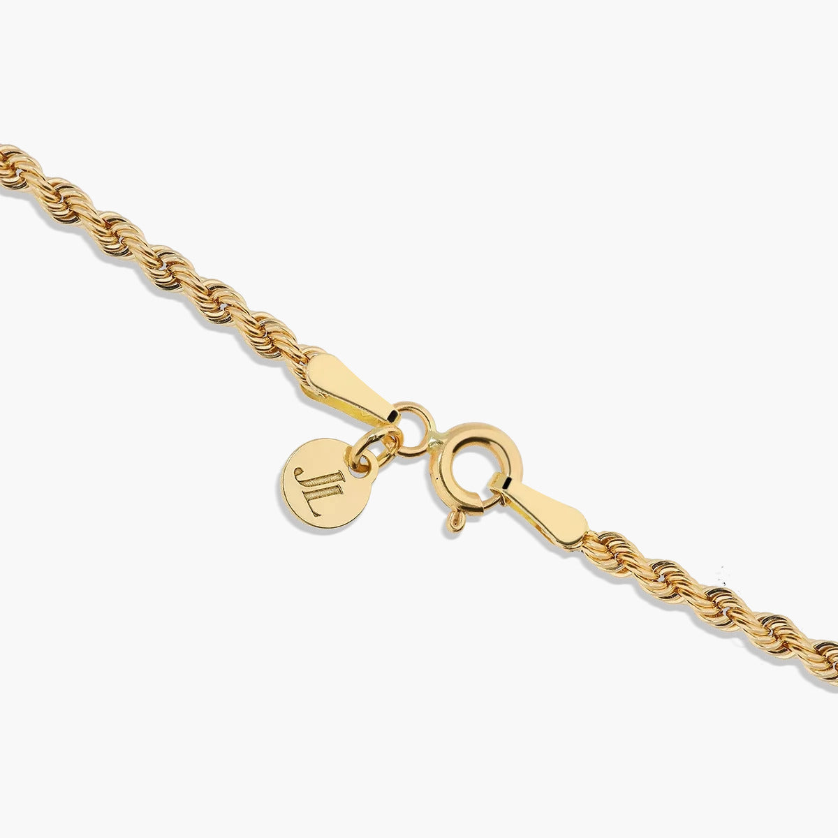 Gargantilla de oro 18K 45 cm cordón flecos