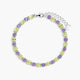 Pulsera de plata 1ª ley peridoto y amatista 18-20 cm PRISM