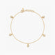 Pulsera de plata 1ª ley colgantes topacio blanco 16-19 cm BLOWN
