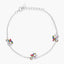 Pulsera infantil de plata 1ª ley circonitas unicornios 14-16 cm