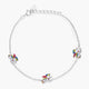 Pulsera infantil de plata 1ª ley circonitas unicornios 14-16 cm