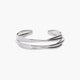 Pulsera rígida enlazada de plata 1ª ley abierta 57x62 mm