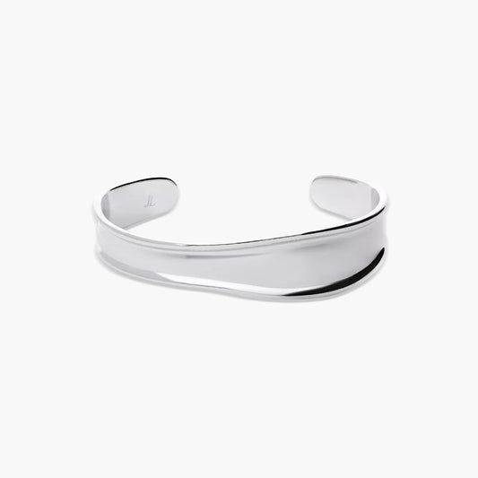 Pulsera rígida de plata 1ª ley abierta 46x56 mm