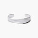 Pulsera rígida de plata 1ª ley abierta 46x56 mm