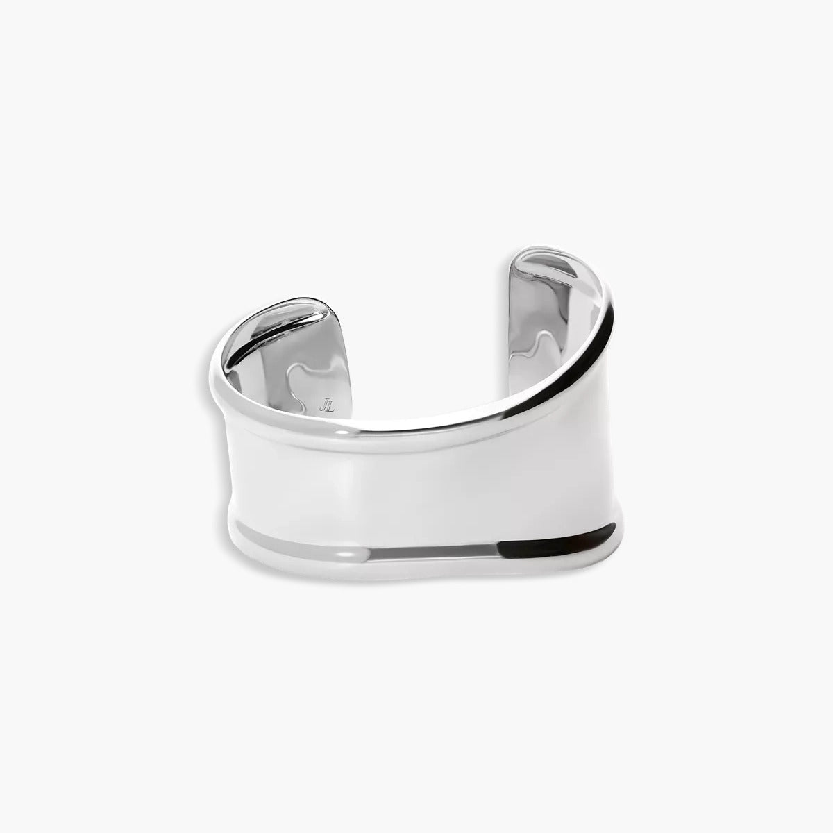 Pulsera rígida de plata 1ª ley abierta 48x58 mm