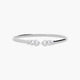 Pulsera rígida corazones de plata 1ª ley circonitas 52x60 mm FANCY LOVE