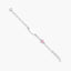 Pulsera esclava infantil de plata 1ª ley mariposa rosa 12-14 cm