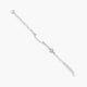 Pulsera esclava infantil de plata 1ª ley mariposa rosa 12-14 cm