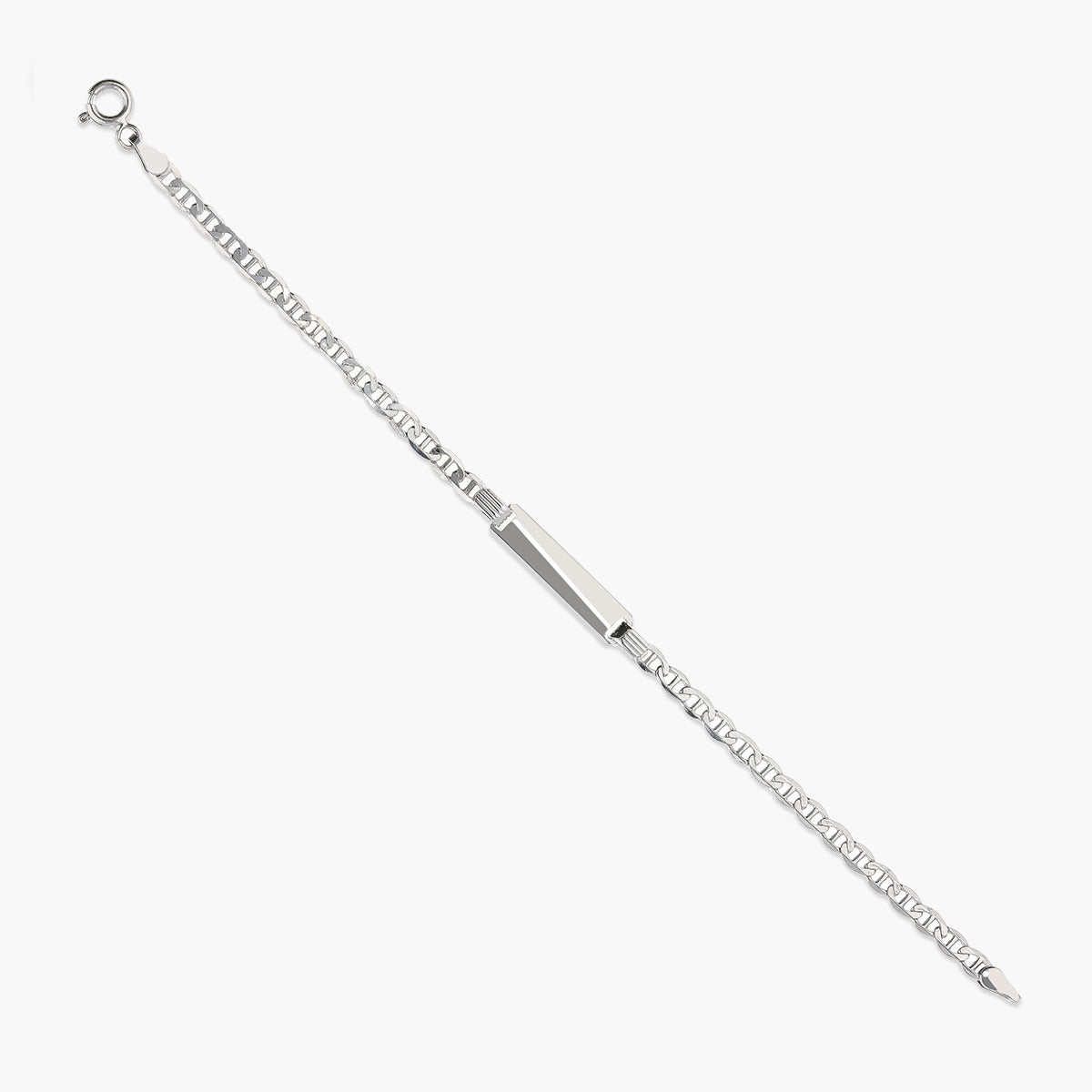 Pulsera esclava de plata 1ª ley con chapa lisa 16 cm