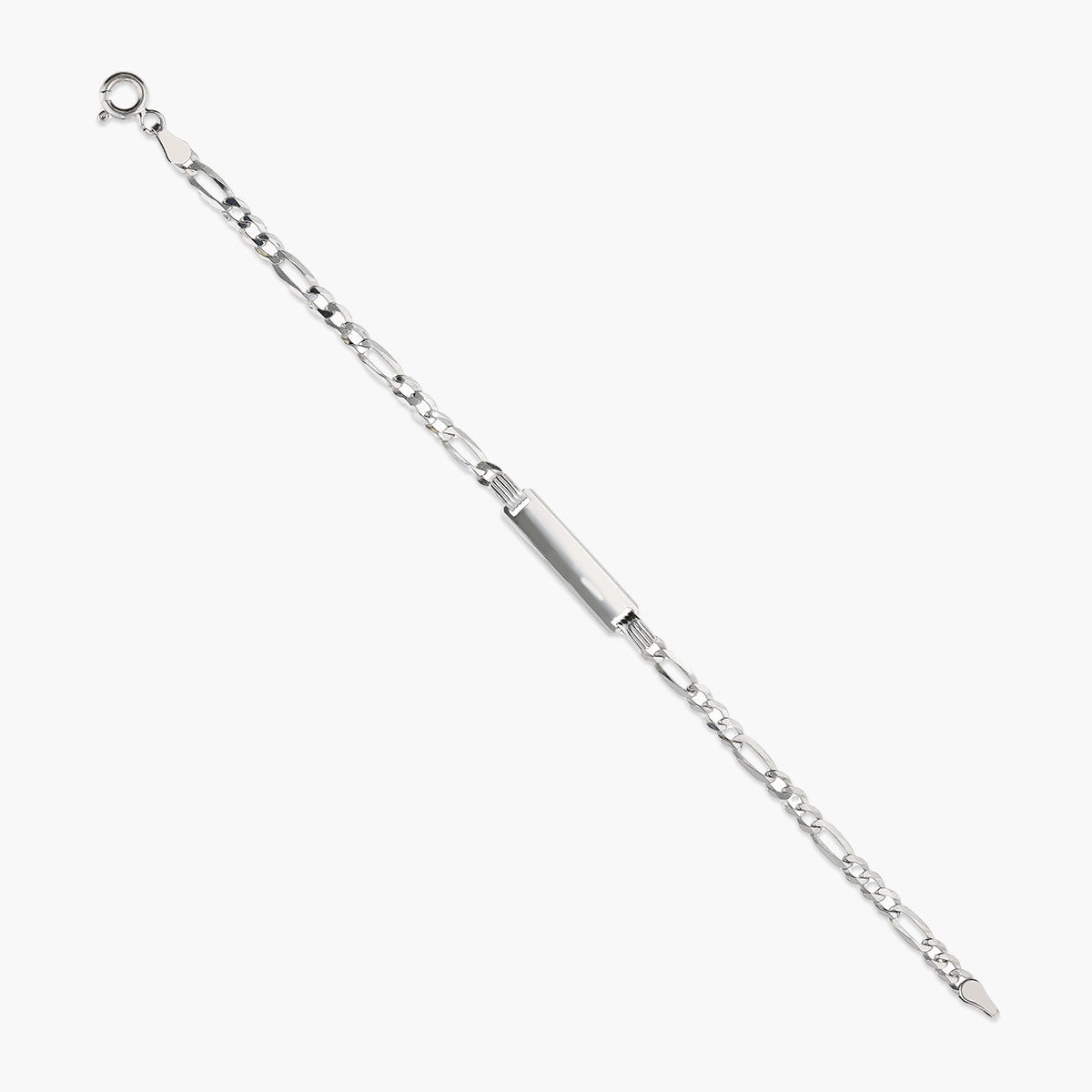 Pulsera esclava de plata 1ª ley con cadena programada 16 cm