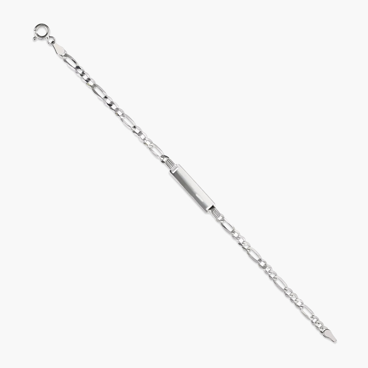 Pulsera esclava de plata 1ª ley con cadena programada 16 cm