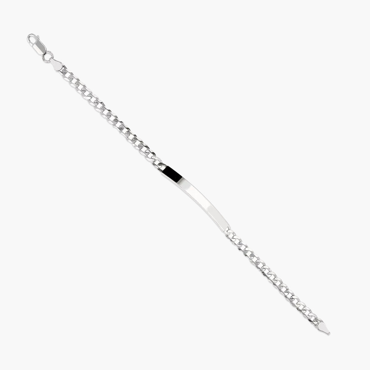 Pulsera esclava de plata 1ª ley con cadena barbada 19 cm