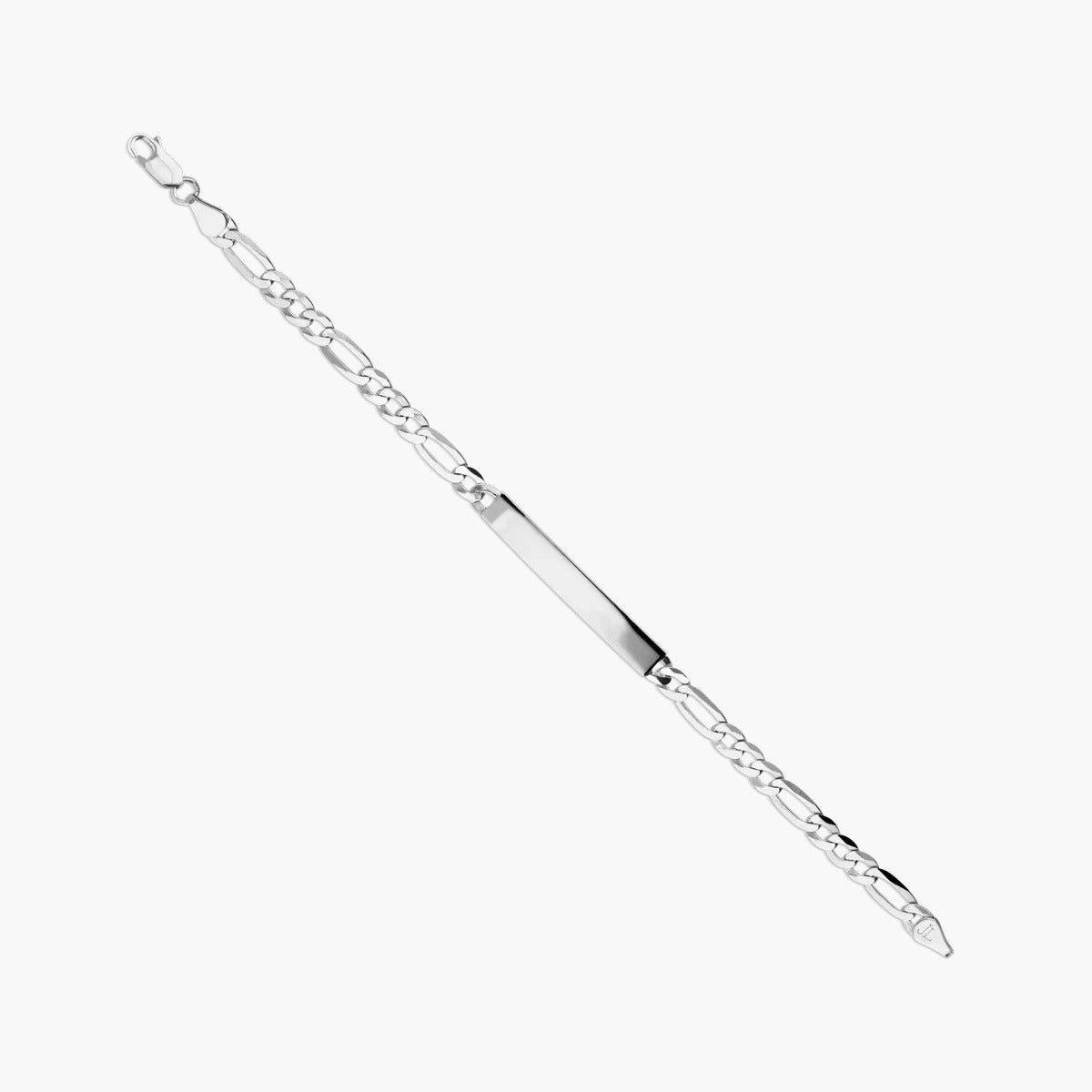 Pulsera esclava de plata 1ª ley con cadena programada 19 cm
