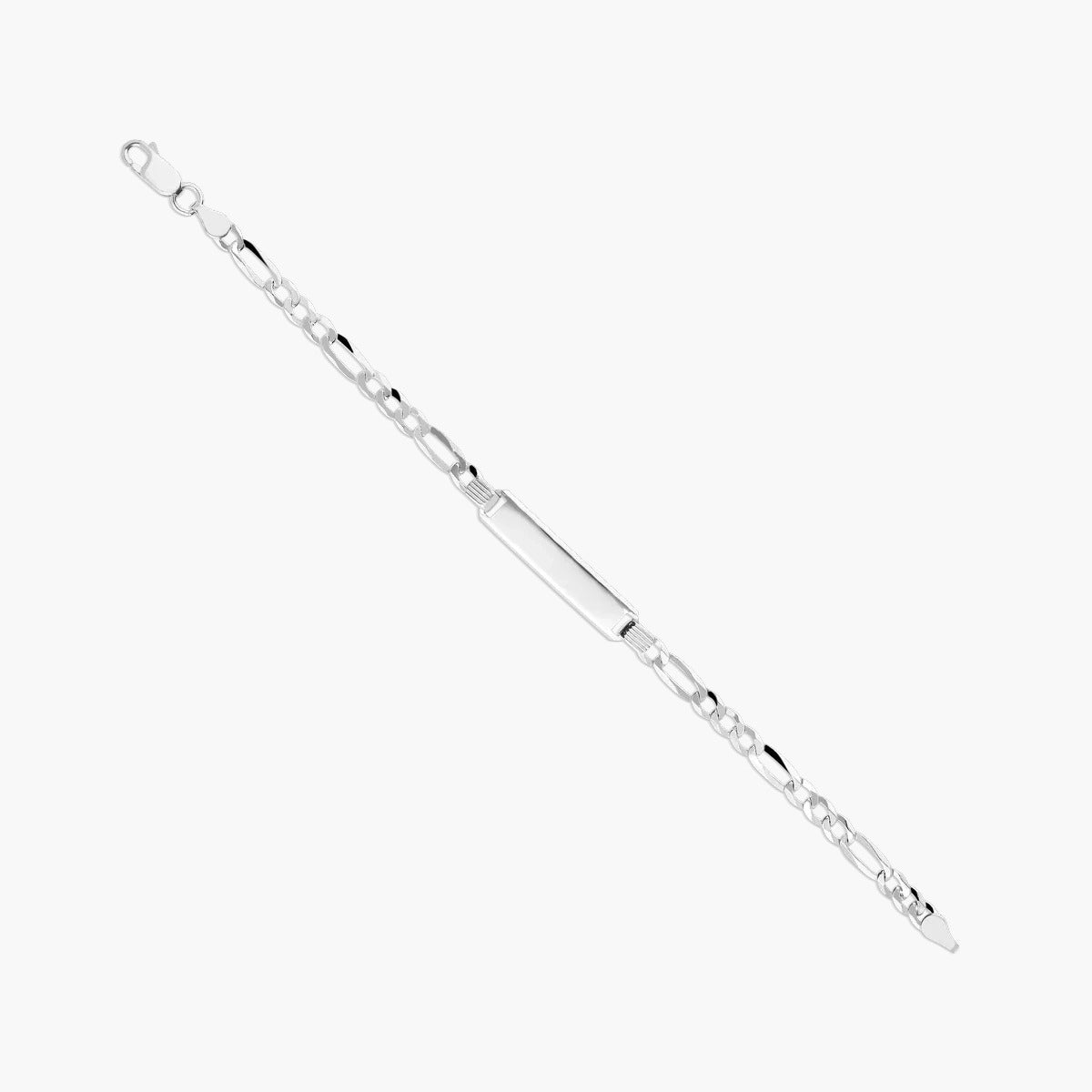 Pulsera esclava de plata 1ª ley con cadena programada 17-18 cm