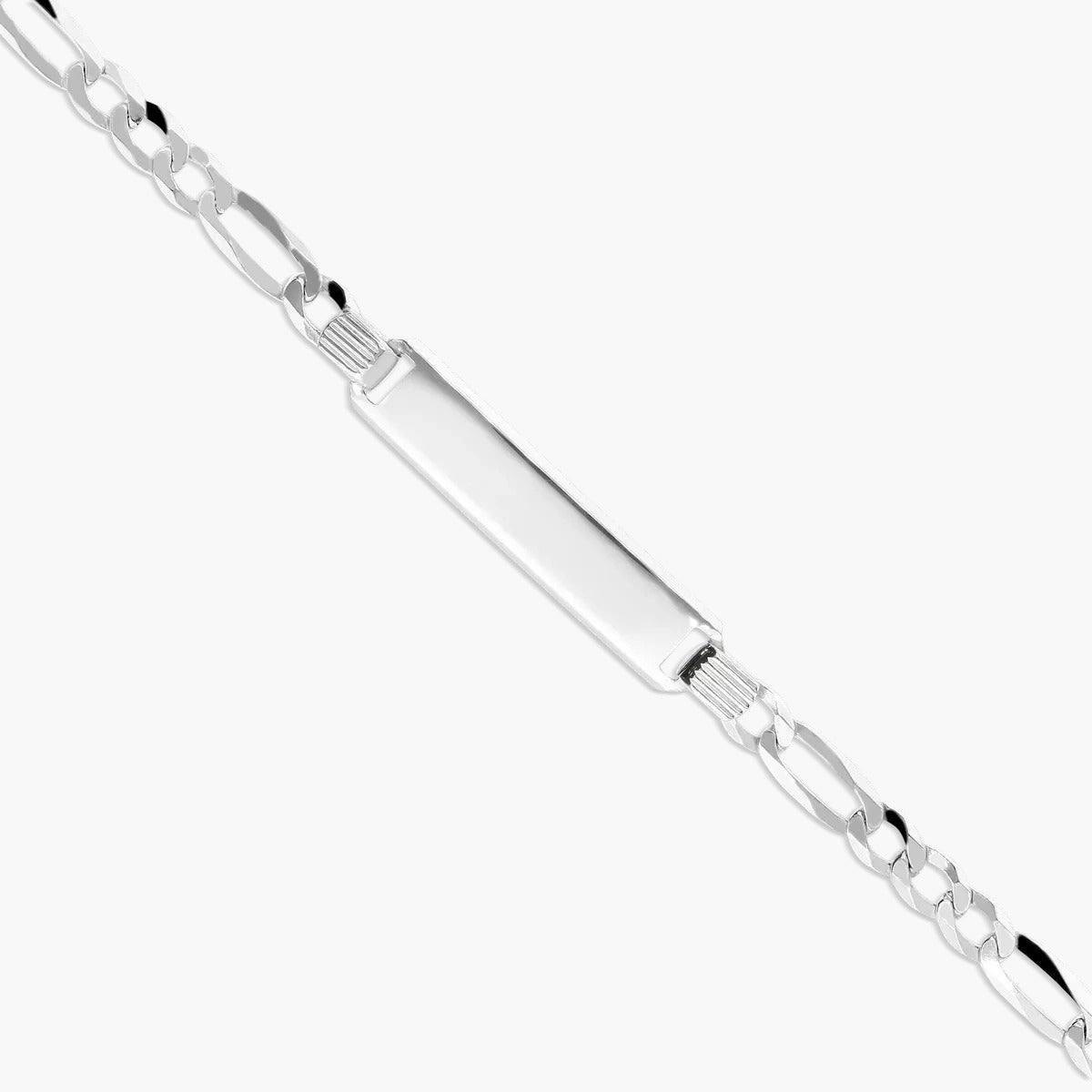 Pulsera esclava de plata 1ª ley con cadena programada 17-18 cm