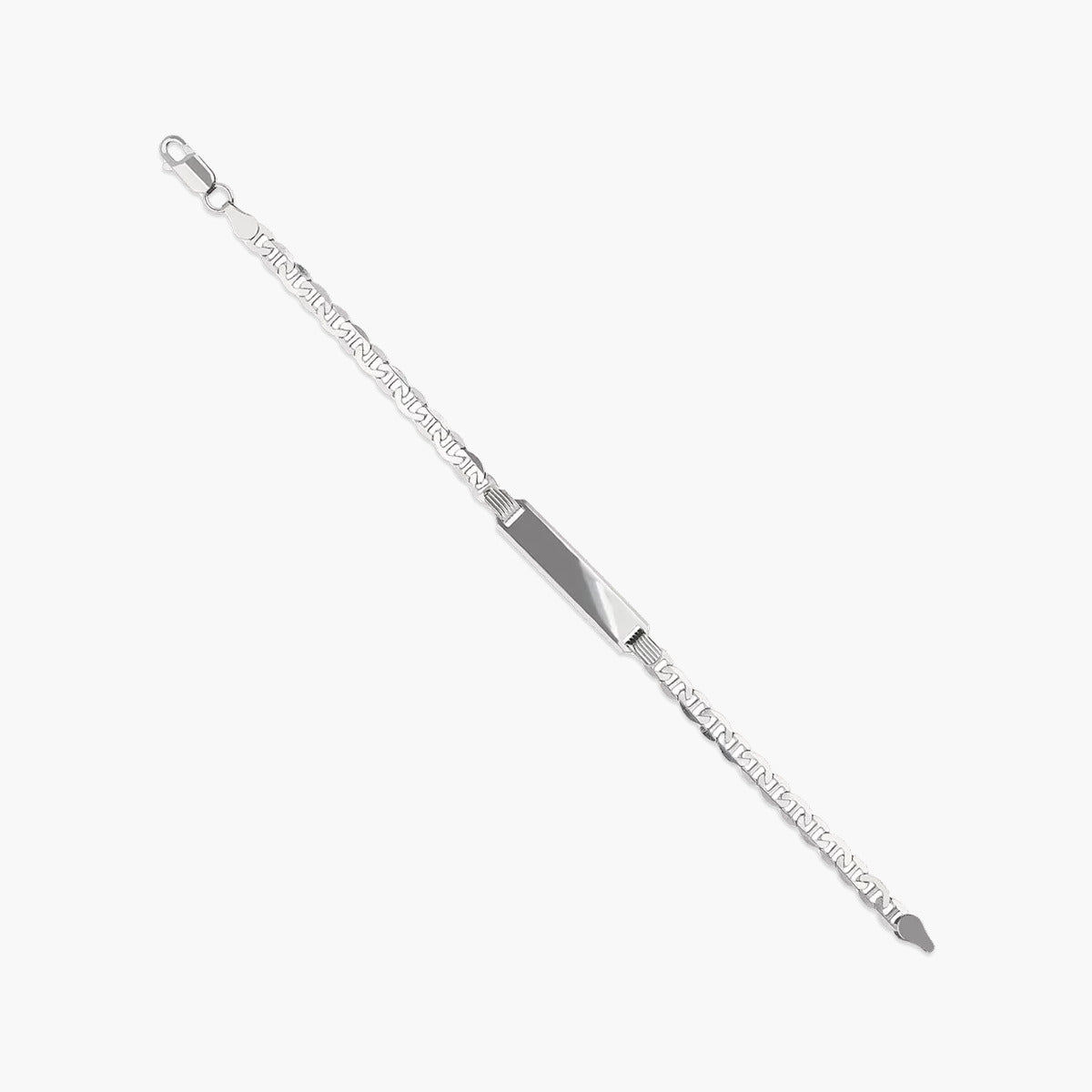Pulsera esclava infantil de plata 1ª ley 18 cm