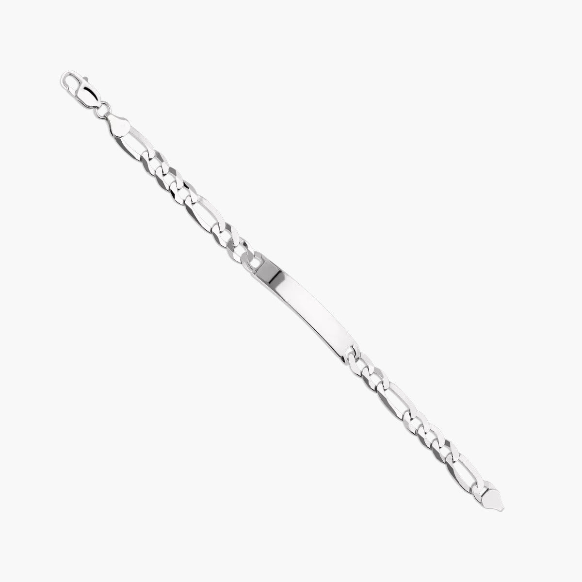 Pulsera esclava de plata 1ª ley con cadena programada 21 cm