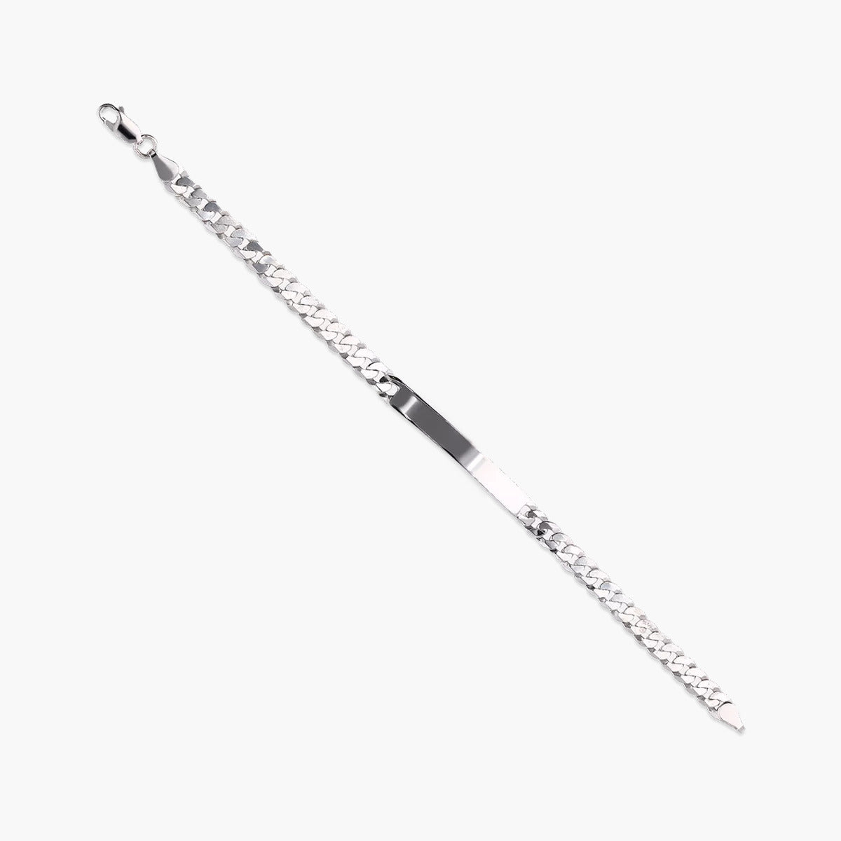 Pulsera esclava de plata 1ª ley con cadena barbada 20 cm