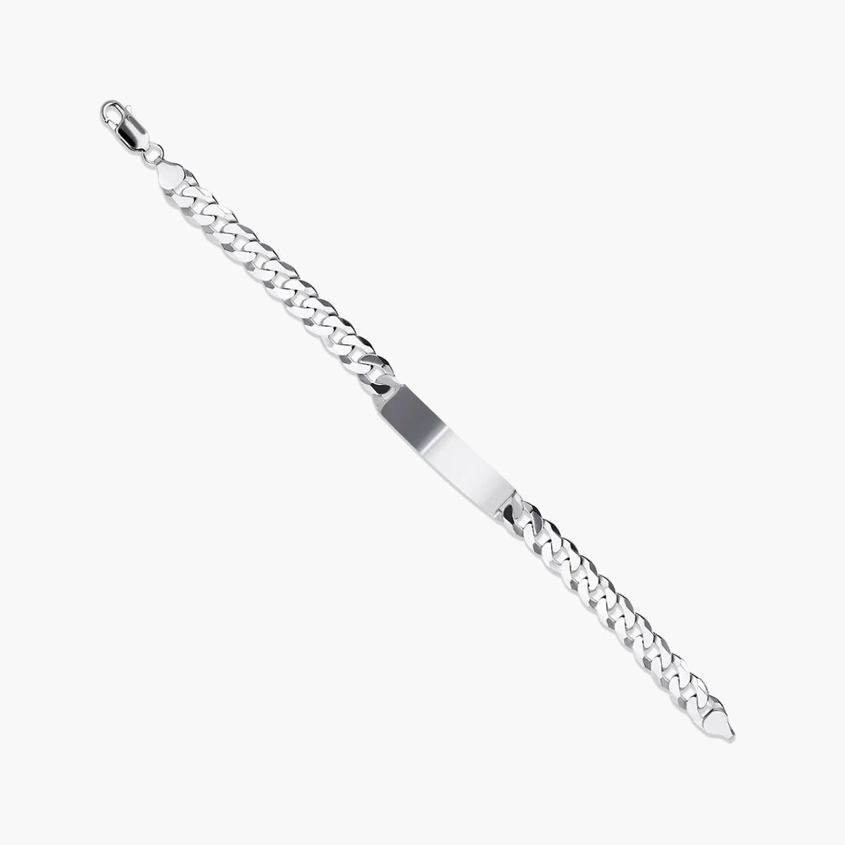 Pulsera esclava de plata 1ª ley con cadena barbada 22 cm