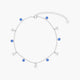 Tobillera estrellas de plata 1ª ley 22 cm